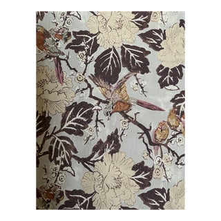 Songbird - Periwinkle Classic Cloth 2 1/2 Yards Linen Blend Fabric For Sale