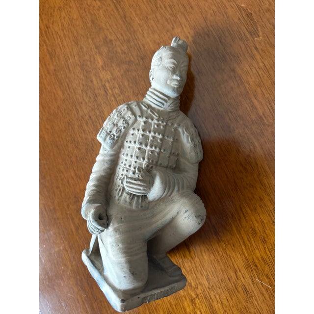 1970s Terracotta Warrior Replica Kneeling Archer Statue, Chinese Qin Dynasty Style For Sale - Image 5 of 8