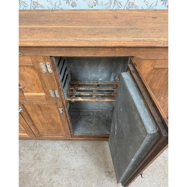 Oak Sideboard with Icebox, 1900s For Sale - Image 10 of 18