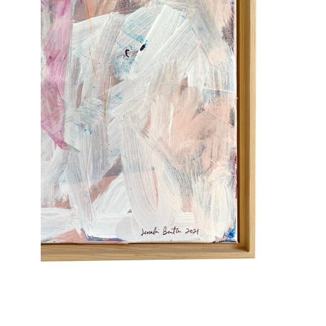 Textile "Grapefruit Spritzer" 2021 Framed Painting by Jessalin Beutler For Sale - Image 7 of 8