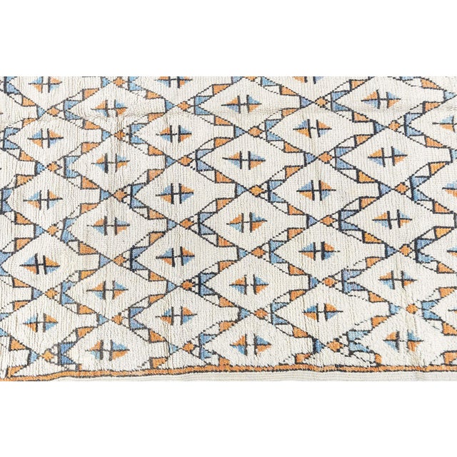 Doris Leslie Blau Midcentury Moroccan Geometric Handmade Wool Rug For Sale - Image 4 of 9