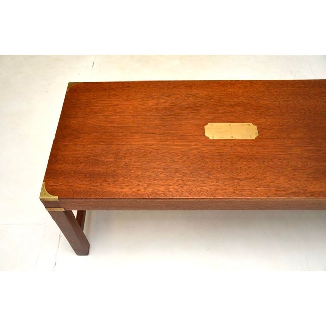 1930s Vintage Military Campaign Coffee Table, 1930s For Sale - Image 5 of 8