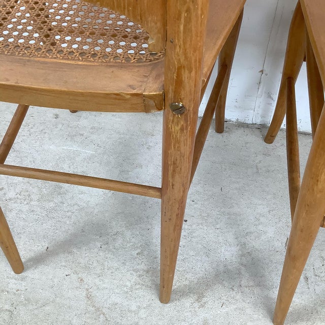 Antique Ribbon & Garland Caned Seat Side Chairs – Pair For Sale - Image 11 of 18