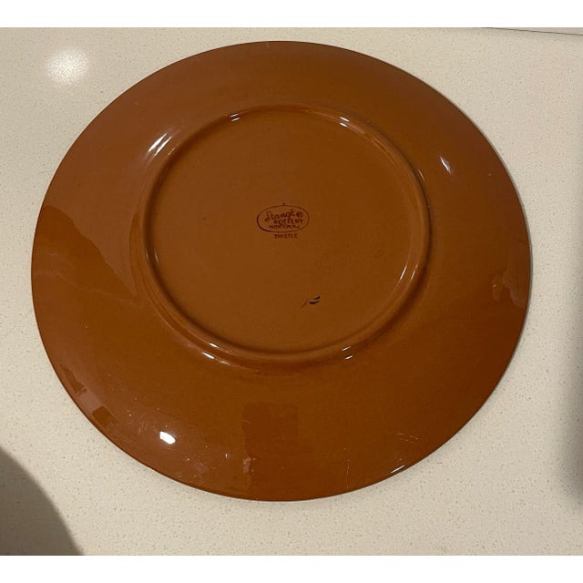 This is a vintage, Mid-century Stangl Pottery plate in the "Thistle" pattern. This pattern was designed by Kay Hackett and...