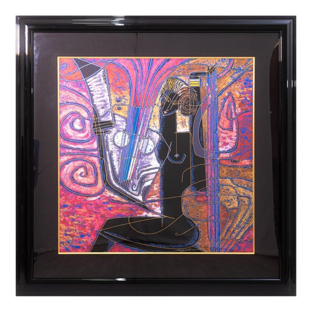 Adrian Wong Shue - Heart Songs, 1990 Signed Serigraph Contemporary Figurative For Sale