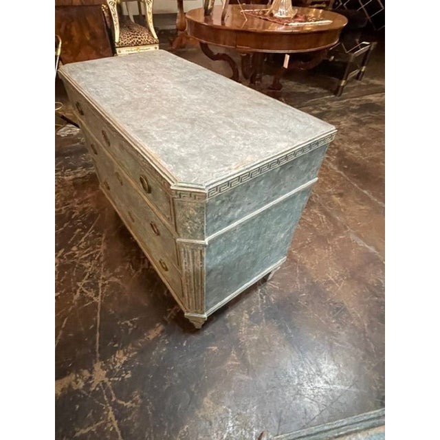 Pair of Swedish Gustavian Neoclassical Painted Chests For Sale - Image 10 of 13