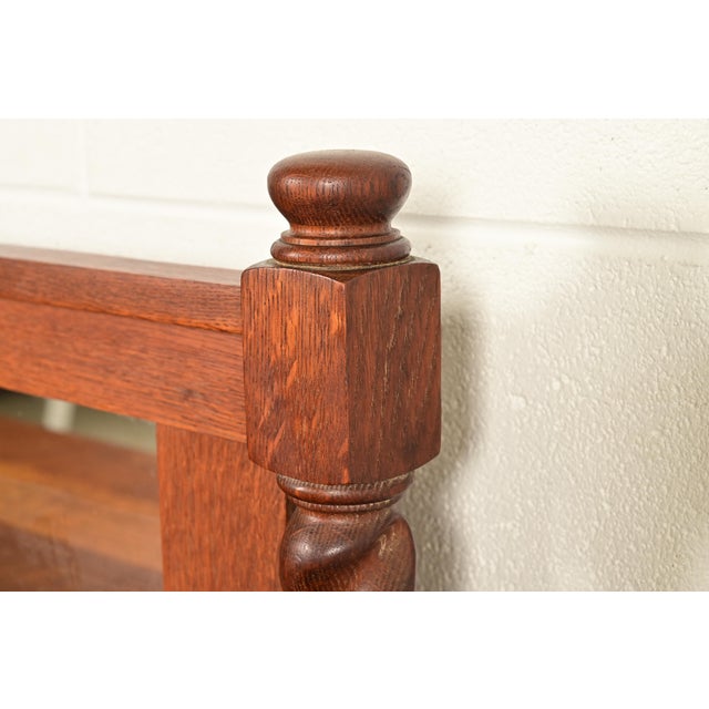 Stickley Brothers Antique Mission Oak Arts & Crafts Sideboard or Bar Cabinet, Circa 1910 For Sale - Image 9 of 16