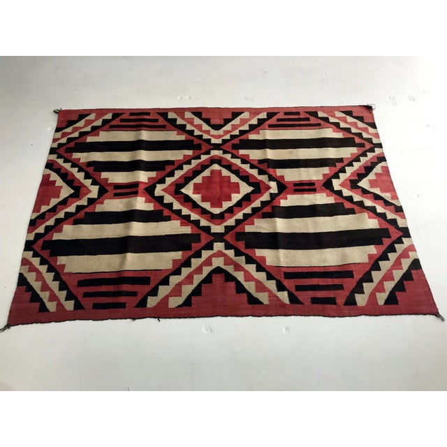 Rustic Antique Navajo Chief Blanket For Sale - Image 3 of 12
