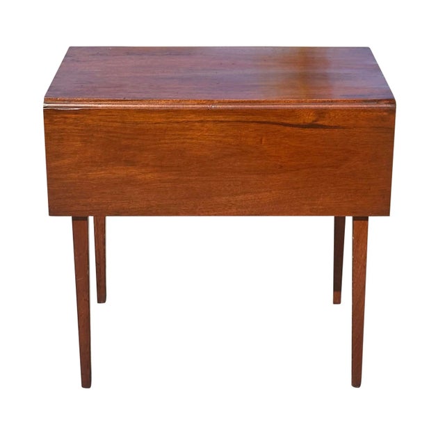 Wood Late 18th Century Antique Hepplewhite Southern Mahogany Pembroke Table With Barber Pole Inlay For Sale - Image 7 of 12