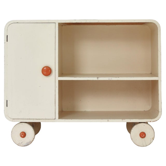 Scandinavian Modern Sideboard or Cabinet on Wheels, 1930s For Sale