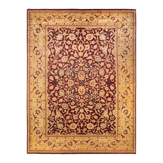 Eclectic, One-of-a-Kind Handmade Area Rug in Red, 10' 1" x 13' 8" For Sale