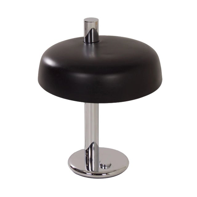 Black Table Lamp by Heinz F.W. Stahl for Hillebrand, 1970s For Sale