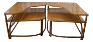 Pair of Heywood Wakefield Corner Tables