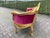 Late 20c French Louis XVI Red Velvet Gilt Beech Settee For Sale - Image 12 of 13