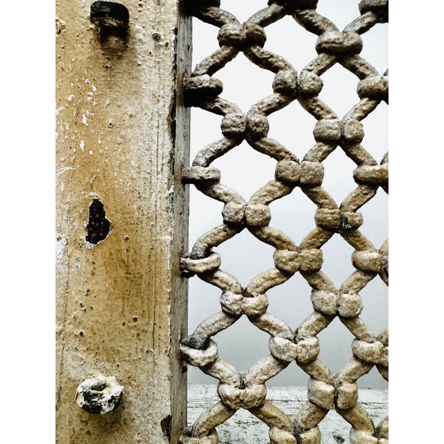 Vintage Wood and Metal Indian Jali Window For Sale In Greensboro - Image 6 of 7