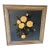 Midcentury 1969 Framed Yellow Rose Wall Decor For Sale