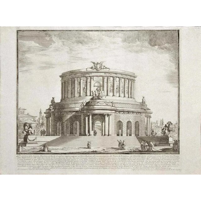 Roman Theater is an original etching on paper realized after Michelangelo Specchi, the engraver is anonymous. Signed on...