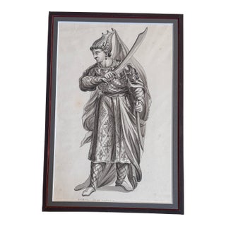 Antique 19th Century Costume Study, Pencil Note Attributes to John Burnet (?) For Sale