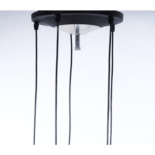 Vintage Glass and Chrome Cascade Pendant Lamp, 1960s For Sale - Image 12 of 13