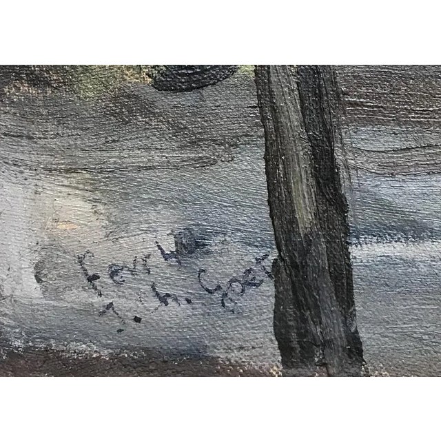 Isaac Charles Goetz, Arbres Nus, 1940, Oil on Canvas For Sale - Image 3 of 7