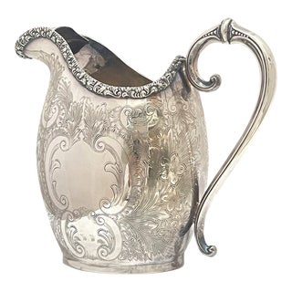 Vintage English Silver Pitcher Marked Birks Regency Plate For Sale