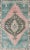 Teal, Brown & Salmon-Colored Vintage Turkish Oushak Rug With Geometric Medallion For Sale - Image 4 of 7