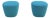 Organic Modern Andreu World Beat Ottoman in Blue Teal Fabric - A Pair For Sale