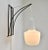 Metal Modernist Wall Sconce in Wire Metal and Glass For Sale - Image 7 of 12