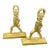 Vintage Virginia Metalcrafters Hessian Solders a Pair of Door Stops For Sale