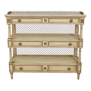 Karges French Louis XVI 3 Tier Paint Decorated Server For Sale