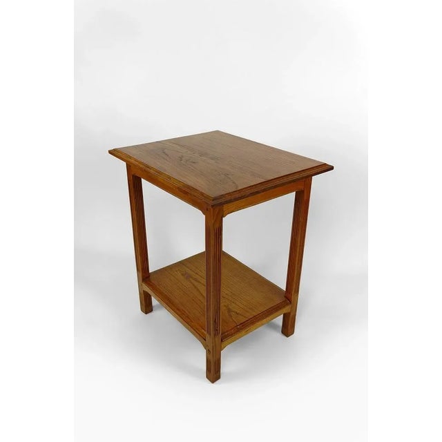 Art Nouveau Serving Table / Side Table in Oak, France, 1910s For Sale - Image 3 of 12