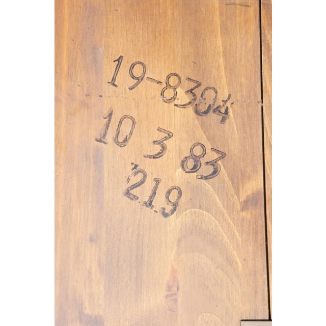Ethan Allen Country Craftsman Solid Pine Early American Shaker Style 37" Drop Leaf Accent End Table 19-8304 - 219 Medium Brown Finish For Sale - Image 17 of 17