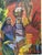Eric Lo, Villagers, 1950s, Oil on Canvas, Framed For Sale - Image 10 of 11