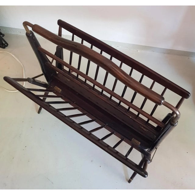 Italian Brass and Wood Magazine Rack by Cesare Lacca, 1950s, in Very Good conditions. Designed 1950 to 1959 I have...