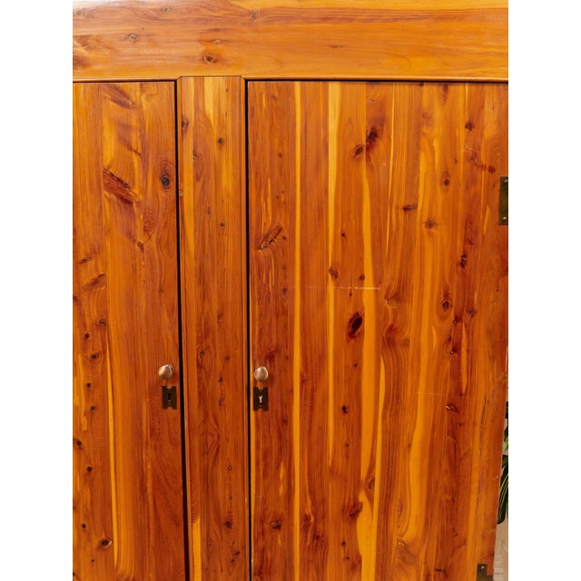 Mid 20th Century Pine Primitive Mid-Century Vintage Armoire For Sale - Image 5 of 12