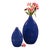 This vase set is fashioned from ceramic and finished in a vivid cobalt blue glaze. The set includes a large and small...