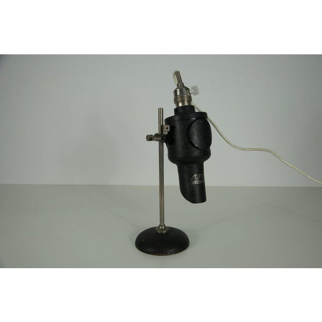 Black Metal Table Lamp attributed to E.Leitz, Germany, 1960s For Sale - Image 8 of 12