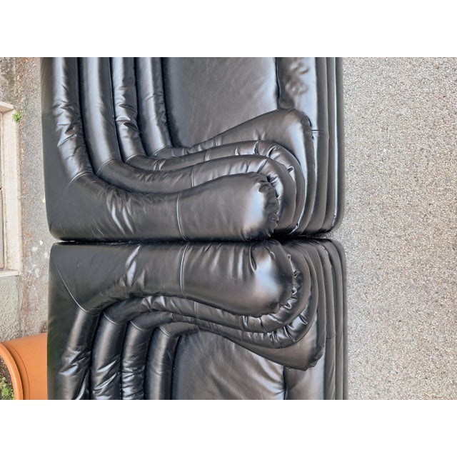 DS 1025 Modular Sofa in Black Leather by Ubald Klug, 2000s, Set of 2 For Sale - Image 4 of 14