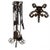 SKU: OT 2670 Vintage 7 Wrought Iron Fireplace Tool Set w/Stand Twisted Metal & Flower Design Place this elegant vintage...