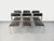 Vintage Italian Stackable Chairs in Chromed Metal and Black Imitation Leather, 1970s, Set of 6 For Sale - Image 12 of 18