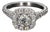 14k White Gold Ring With 5.0ct G/Si2 Center Diamond & Accents - Size 4.75 For Sale