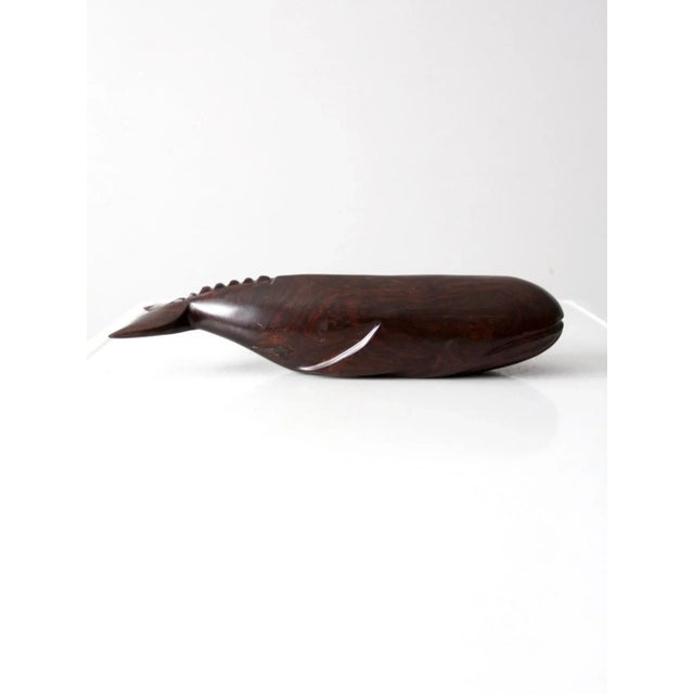 Brown Vintage Ironwood Whale For Sale - Image 8 of 10