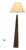 French Postmodern Faux Leather Floor Lamp, 1980 For Sale