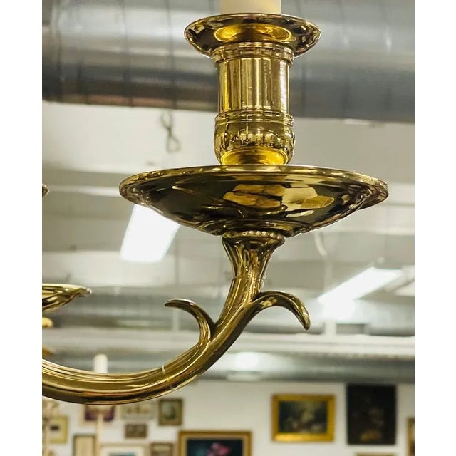 Bronze Georgian Style Chandelier Having Eight Lights For Sale - Image 12 of 13