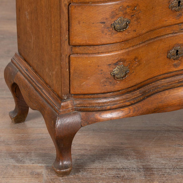 Late 18th Century Small Danish Rococo Chest of Three Drawers For Sale - Image 9 of 11