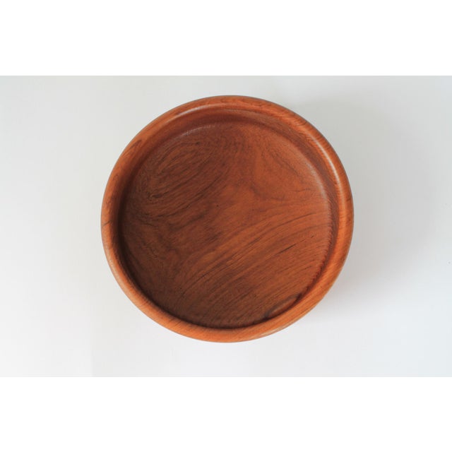 Mid-century genuine teak wood fruit or serving bowl. Made by Winsome in Thailand. Minor age wear.