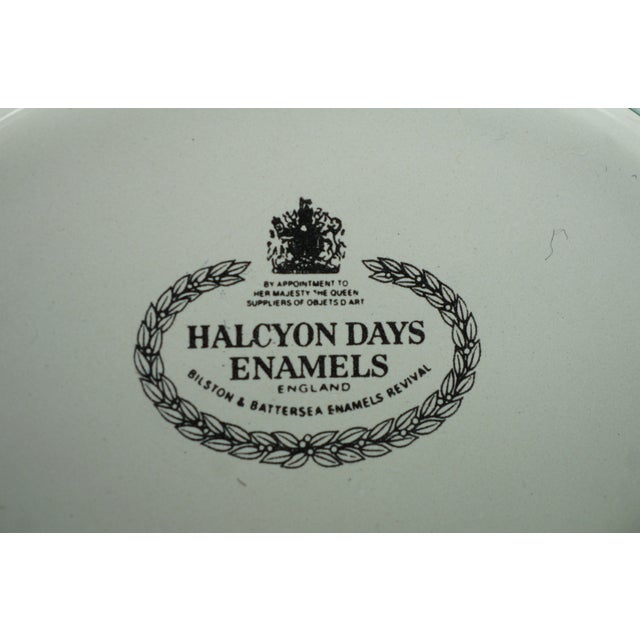 1988 Halcyon Days Enamels England Bilston & Battersea Keepsake Trinket Box 2" For Sale - Image 11 of 13