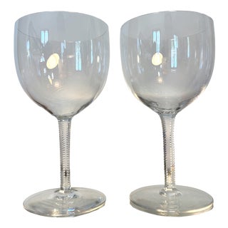 Vintage Baccarat Crystal Muslin Water Glasses, 1920s, Set of 2 For Sale