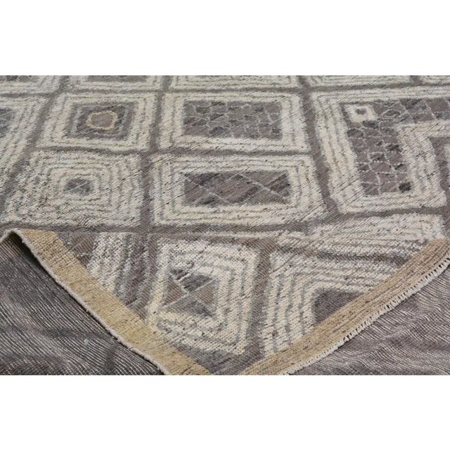 Contemporary Moroccan Hand Knotted Beni Ourain Rug With Soft Texture,9'1"X12' For Sale - Image 3 of 3