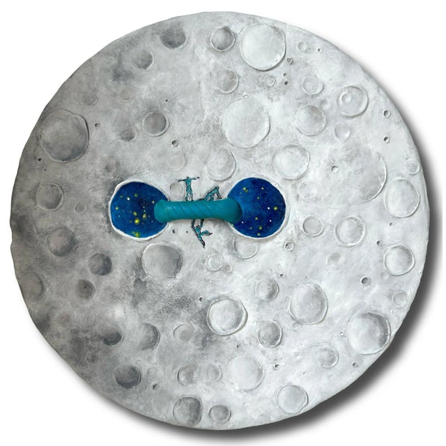 Vera Vizzi, The Same Lunar Wall Relief with Celestial Views, 2025, Modeling Clay and Acrylic For Sale - Image 10 of 10